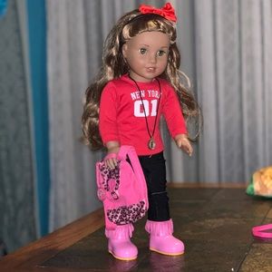 ❤️American Girl Sized Outfit w/Bookbag & Boots❤️